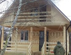 Дом из бруса с каркасной мансардой по проекту Алтай-1